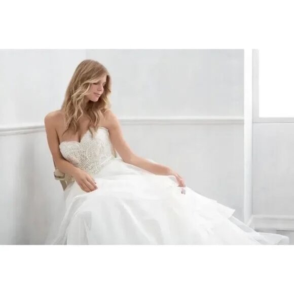 Anthropologie BHLDN x WTOO Almira Skirt, Size 8, Ivory - Picture 2 of 6